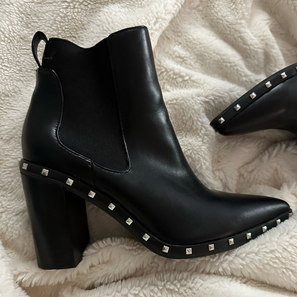 Studded worn boots